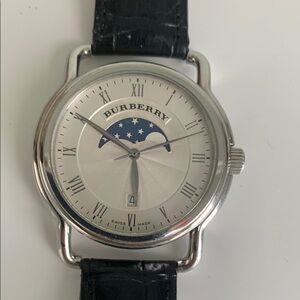 Burberry Silver and Black Watch